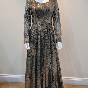 Black and golden sequence maxi European dress Asian clothe women dresses African ladies maxi