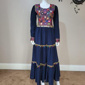 maxi European dress Arab dress Afghani maxi Asian clothe m size dress