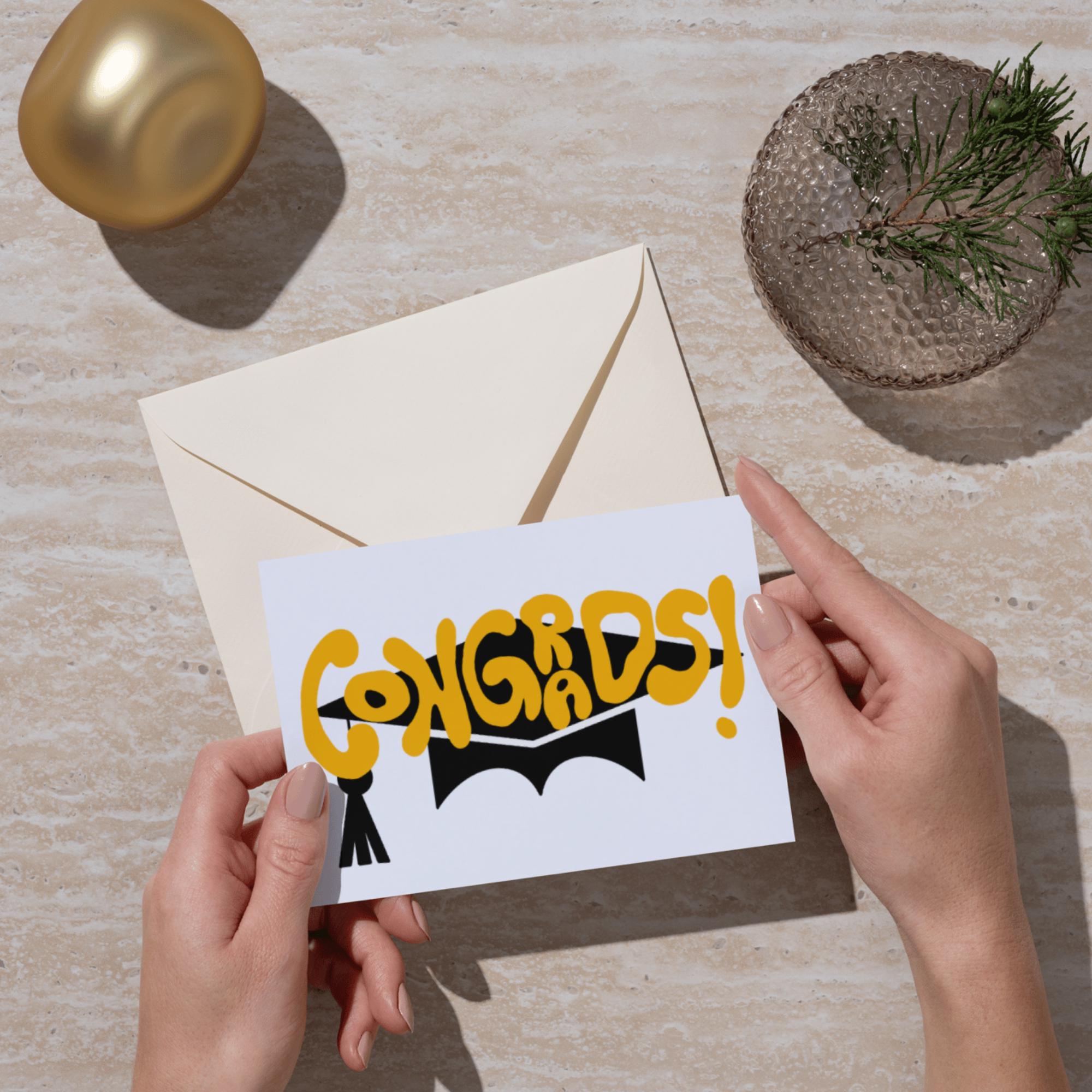 Hand Lettered Graduation Hand Lettered Graduation Card, Printable Congrads Card, Minimalist ...