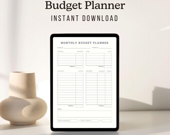 Monthly Budget Planner Printable: Minimalist Finance Organizer (PDF)