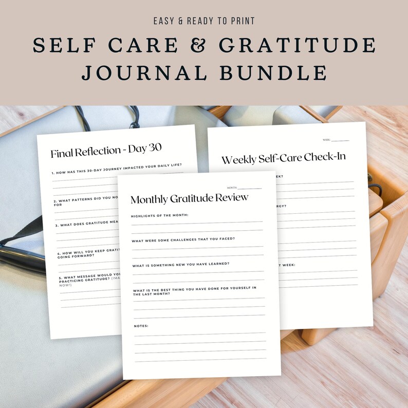 Check Journal 2026 Wellness Planner Printable, Self-care Journal Bundle (PDF Download ...