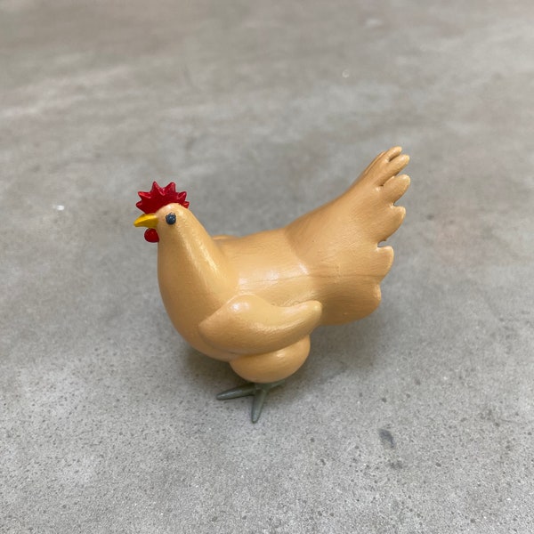 Buff Rock, Buff Orpington Hen Figure or Ornament - hand painted chicken