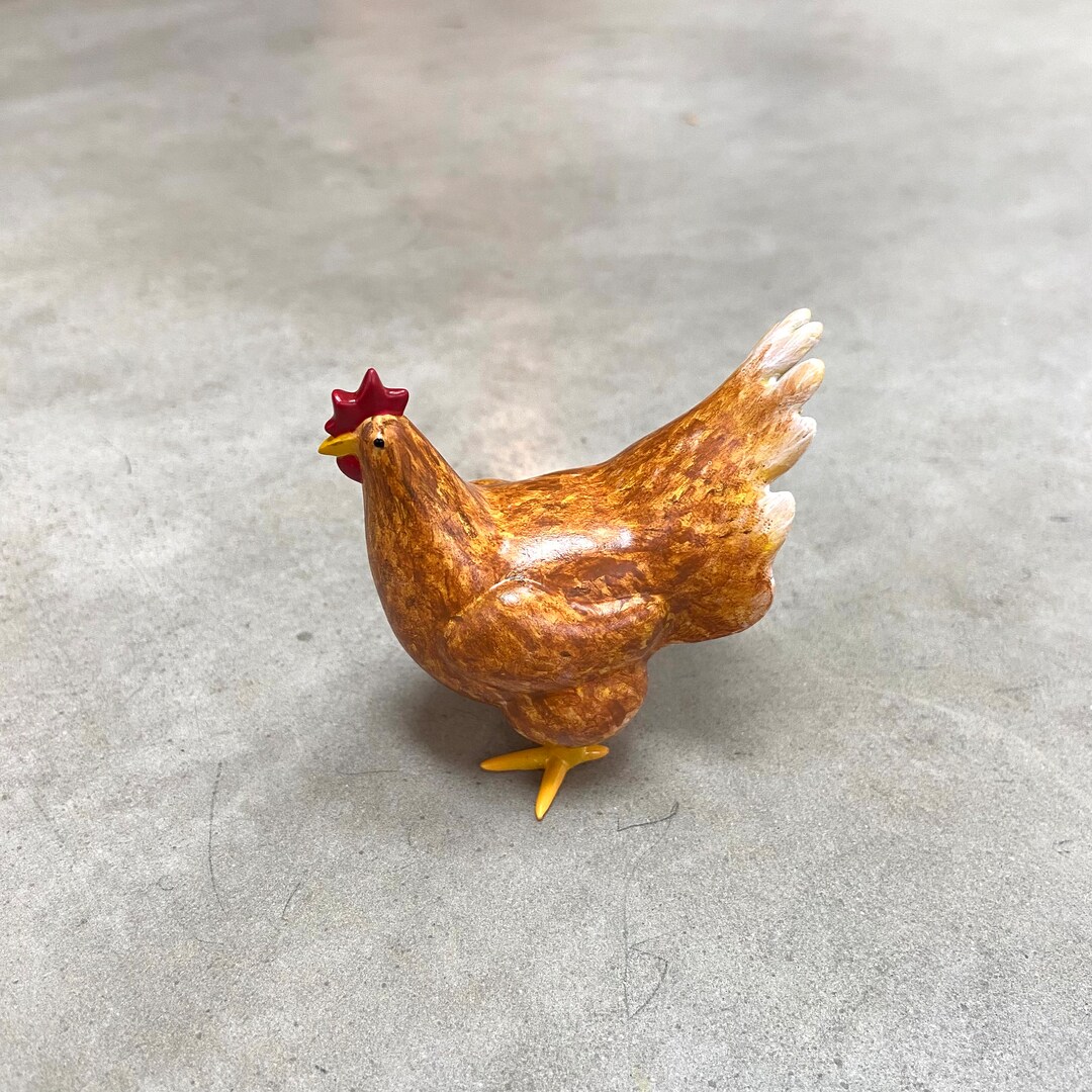Rhode Island Red Hen Chicken Figure or Ornament - Hand Painted Chicken ...
