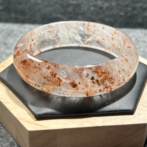 Natural Garnet In Quartz Bangle