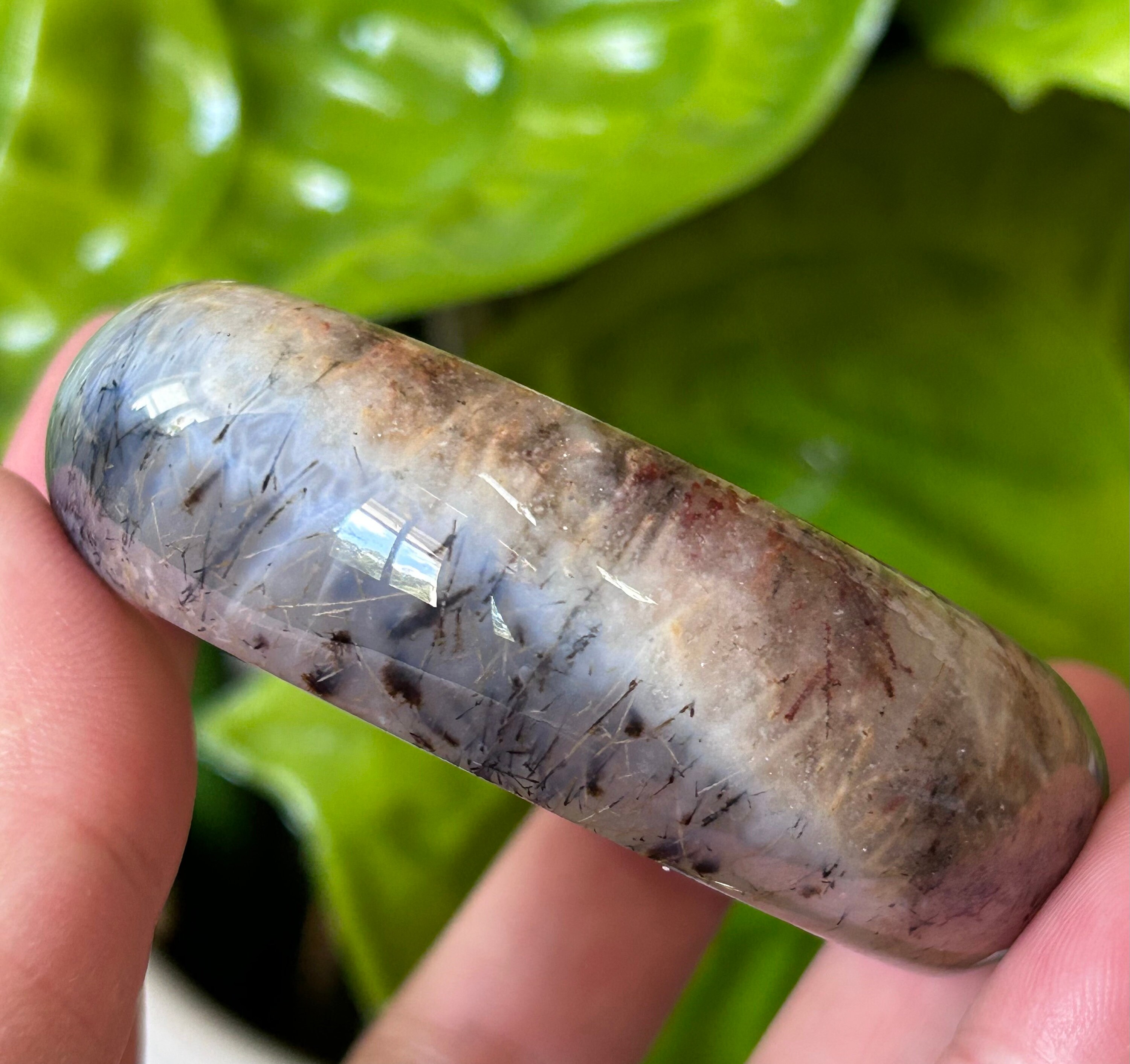 天然デンドリティックアゲートバングル - Etsy 日本