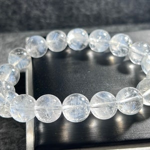 Bracelet quartz bleu naturel plumes aiguille
