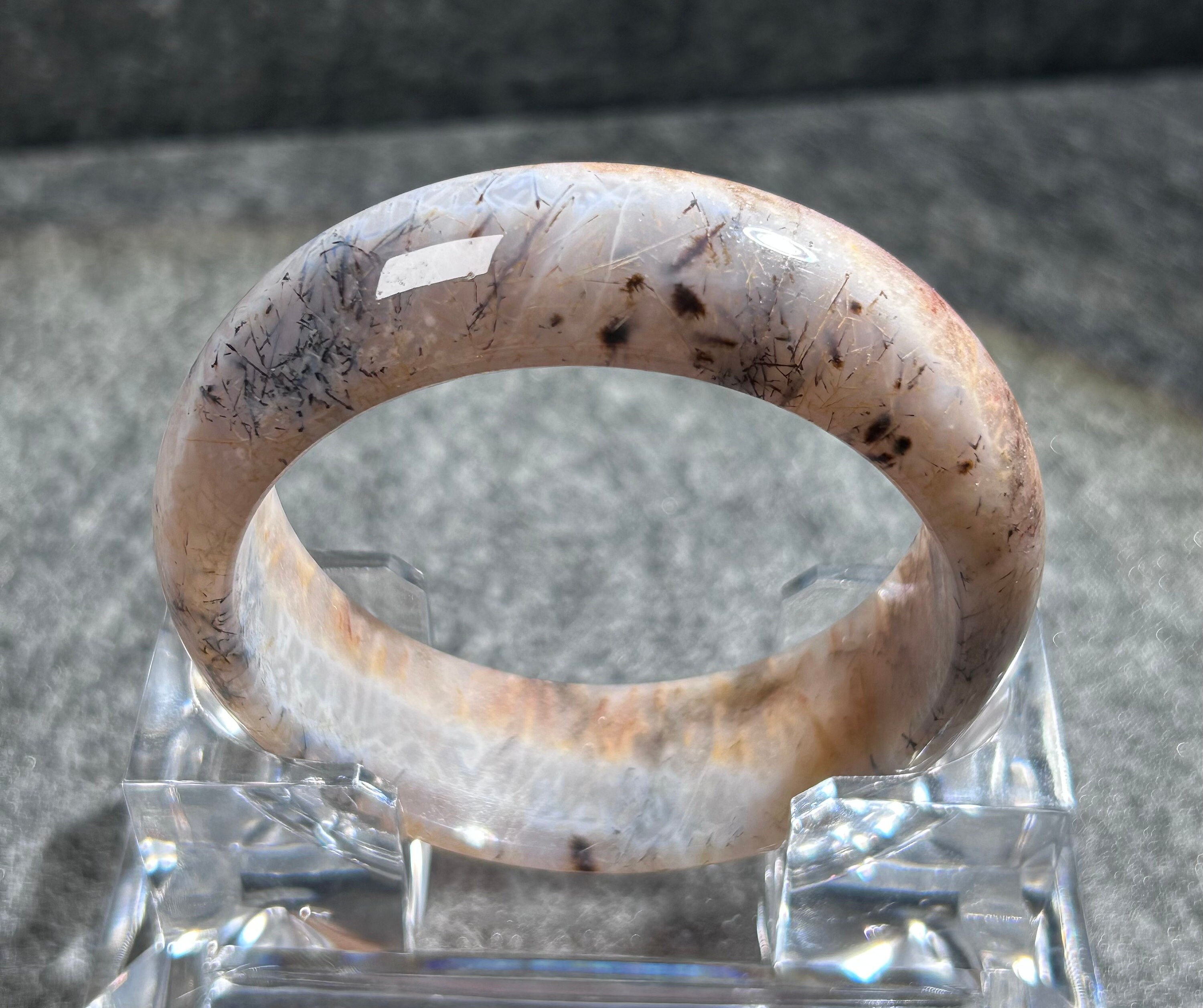 天然デンドリティックアゲートバングル - Etsy 日本