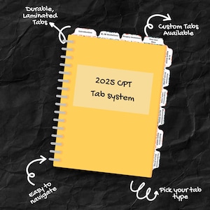 2025 CPT Code Book Tabs – Laminated, Durable & Easy-to-Use | Medical Coding Tabbing System for Fast Navigation | Custom Options Available