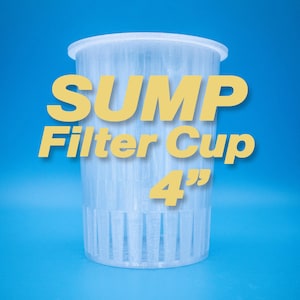 Aquarium Sump Filter Cup 4" Filter Sock Replacement
