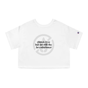 Glutenvrij, kostwinnerskampioen cropped Heritage-T-shirt voor dames