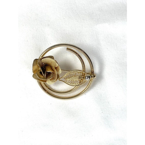 Vintage 60's Signed Sarah Coventry Goldtone Doubl… - image 1