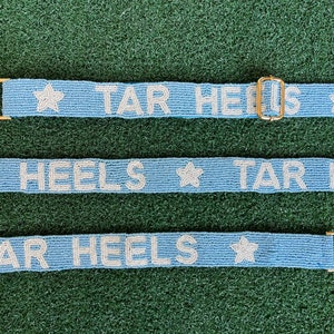 UNC Adjustable Beaded Bag Strap, Tar Heels Beaded Bag Strap, North Carolina Beaded Bag Strap, North Carolina Tar Heels Game Day Stadium Bag