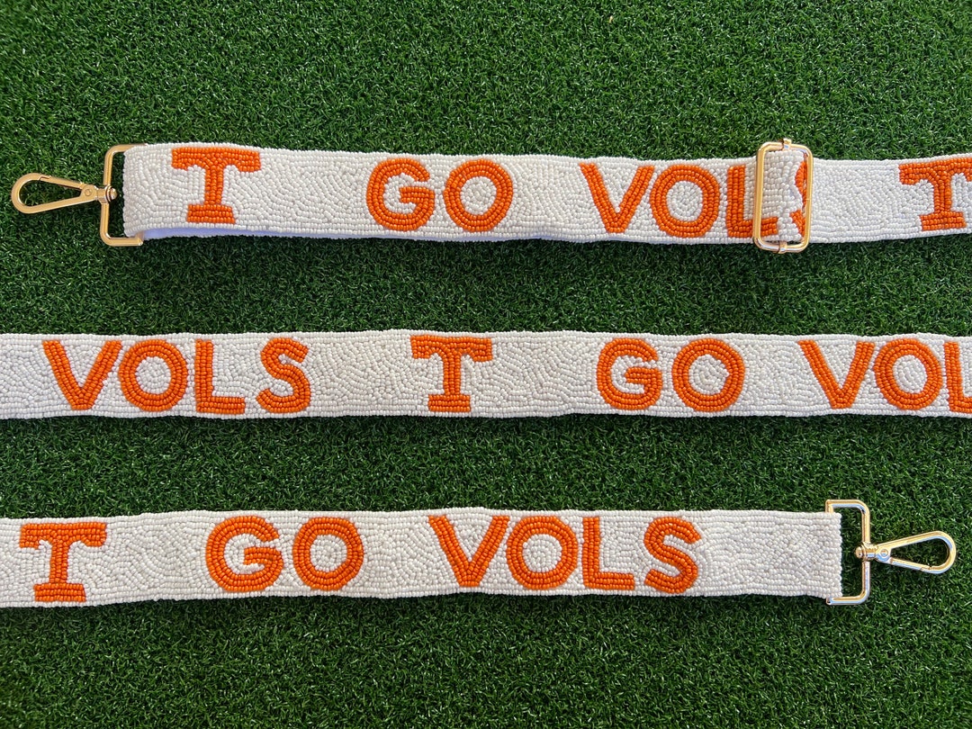 Go Vols Adjustable Beaded Bag Strap, UTK Bag Strap, University of