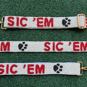 Sic 'Em Adjustable Bag Strap, UGA Bag Strap, University of Georgia Purse Strap