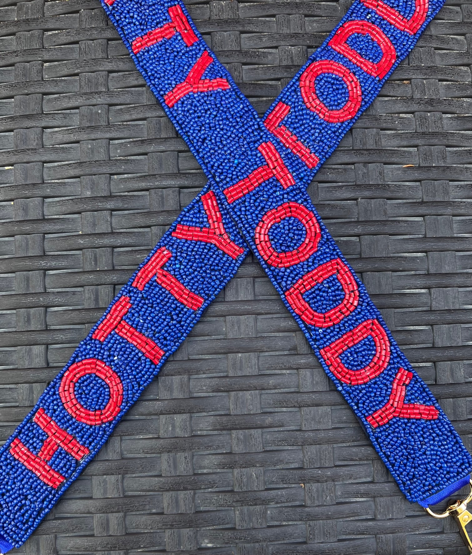 Ole Miss Beaded Purse Strap