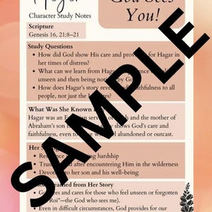 Women in the Bible | Character Study Notes | Women Bible Study | Bible Study Notes | PDF Format | Instant Download |  Digital Download |