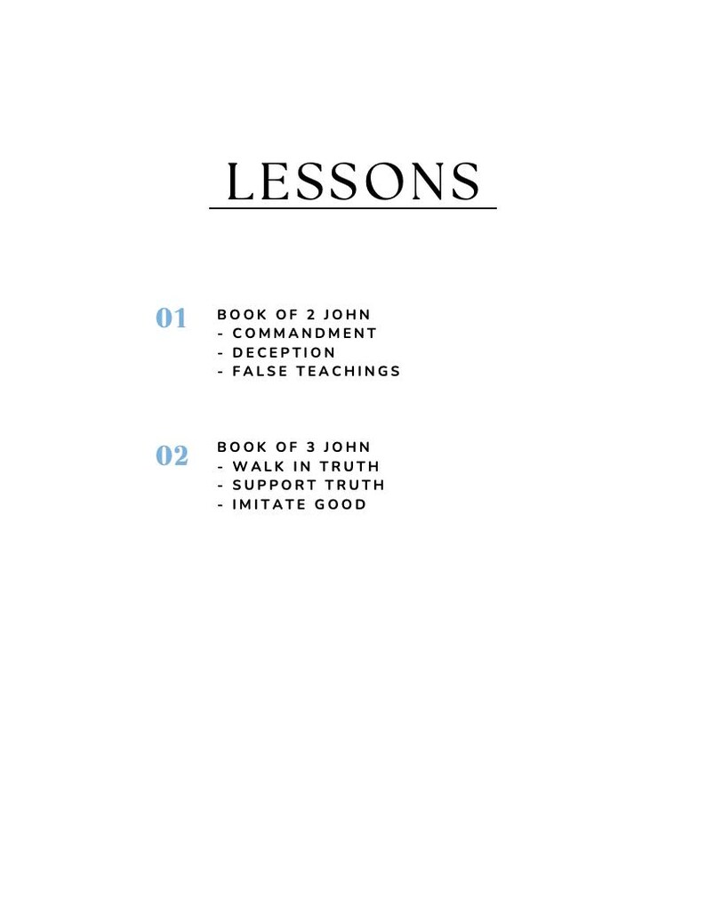2 & 3 John Personal/group Bible Study Guide | Printable (PDF) - Etsy Canada