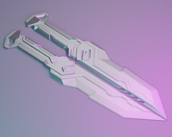Valorant Glitchpop Dagger STL, OBJ, FBX Files