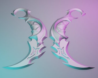Valorant Reaver Karambit STL, OBJ, FBX Files