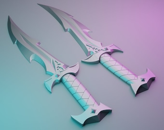 Valorant Reaver Knife STL, OBJ, FBX Files