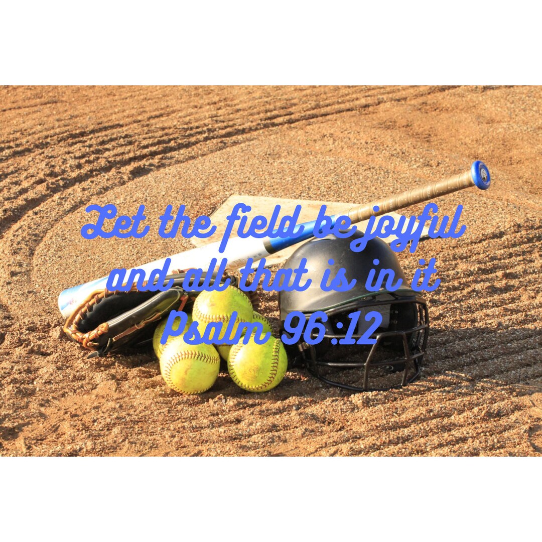 Softball Bible Verse Printable Etsy