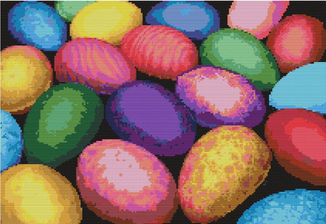 Easter Eggs Counted Cross Stitch Pattern - Etsy