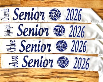 Senior volleyball sash