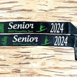 Senior Dance Sash w/wording below senior customizable