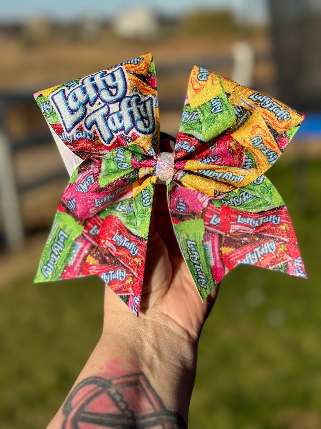 Laffy Taffy Glitter Bow Etsy