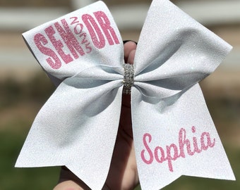 Senior Bow/double Stripe Senior Bow/cheer Bows/senior Bow/team Bows - Etsy