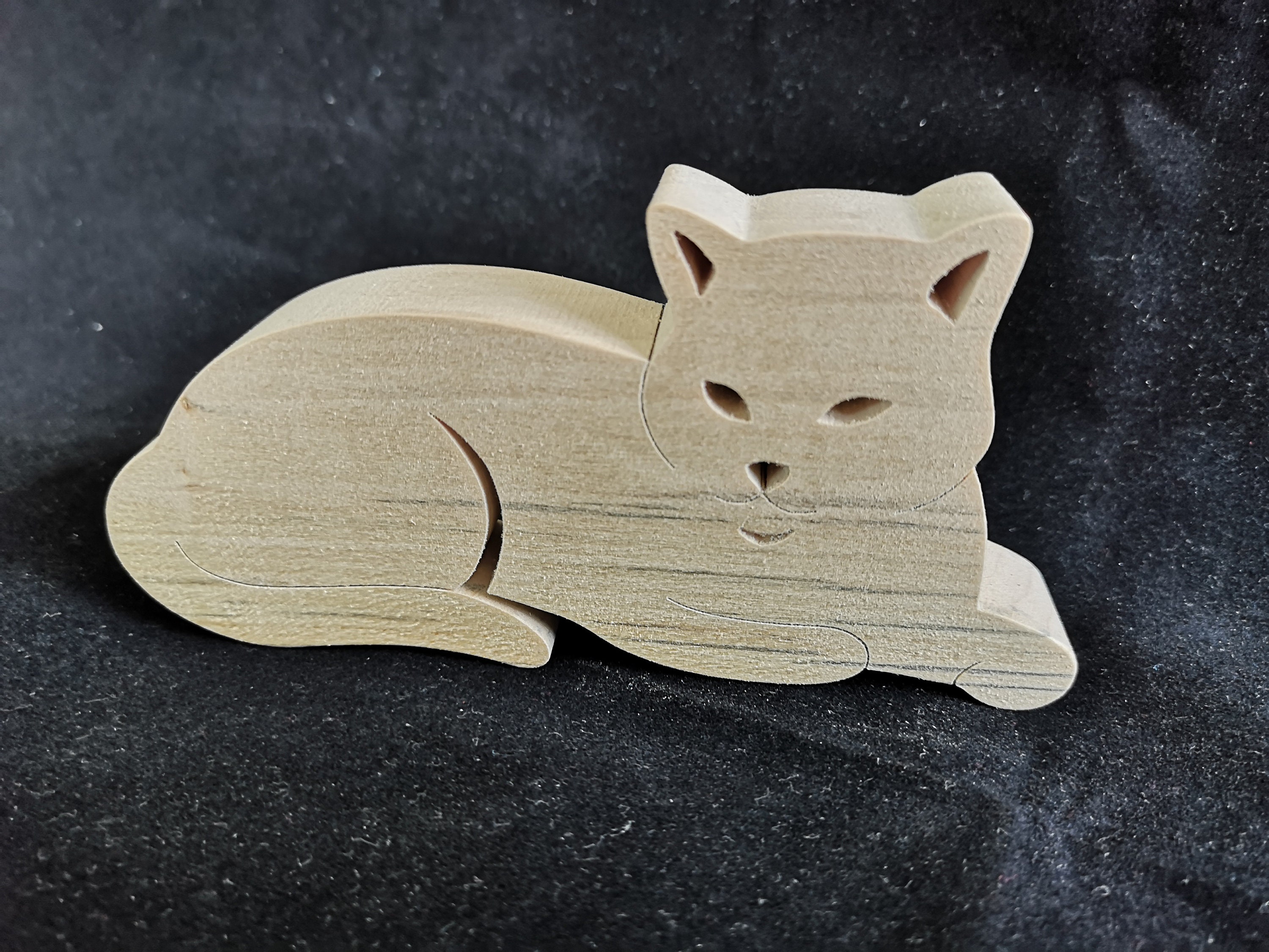 Silhouette d'un Chat Allongé