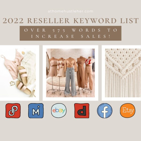 Reseller Keyword List Clothing Etsy