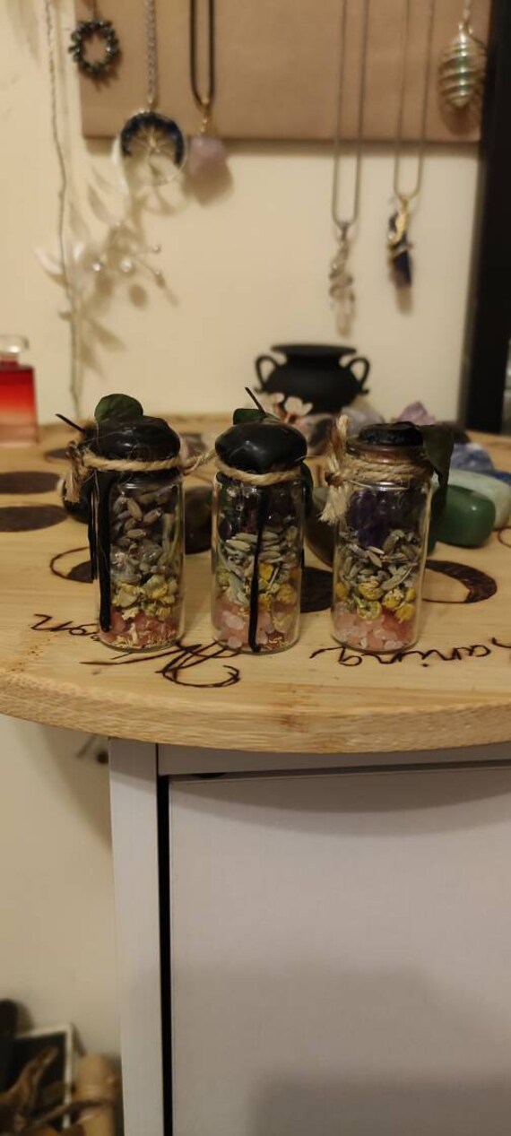 Lot de 3 Spell Jar Purification et Amour