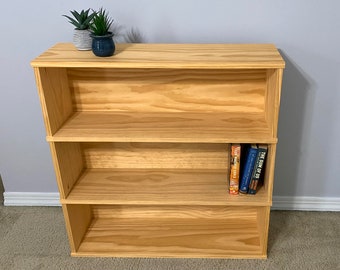 Solid Wood Bookcase Bookshelf - Lyra: Non-toxic All Natural Finish