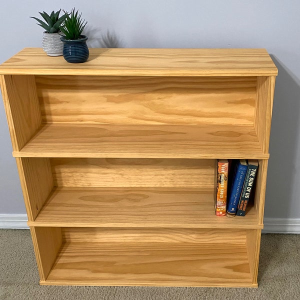 Solid Wood Bookcase Bookshelf - Lyra: Non-toxic All Natural Finish