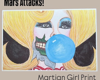 Mars Attacks! Martian Girl Print