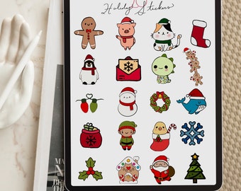 Christmas Digital Stickers | Holiday Digital Stickers