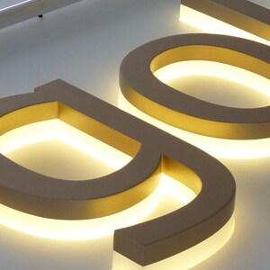 3D LED Front-lit Signs With Brushed Gold Plated Letter Shell For Louis  Vuitton│