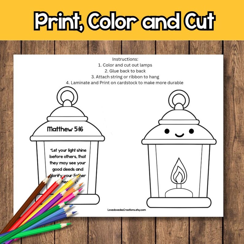 Let Your Light Shine Before Men Bible Verse Lamp Craft, Bible Verse ...