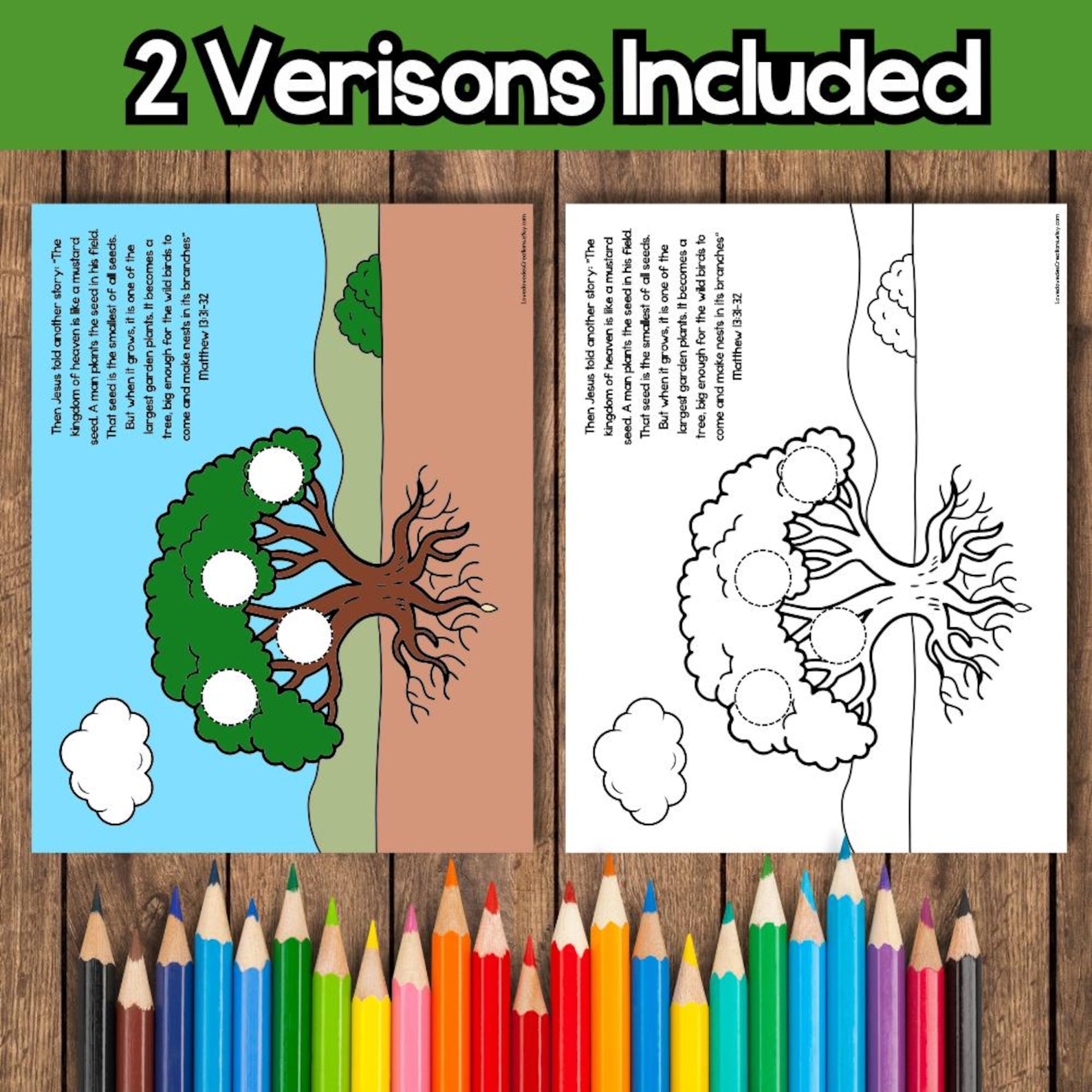 Parable of the Mustard Seed Craft: Sunday School Bible Lesson PDF ...