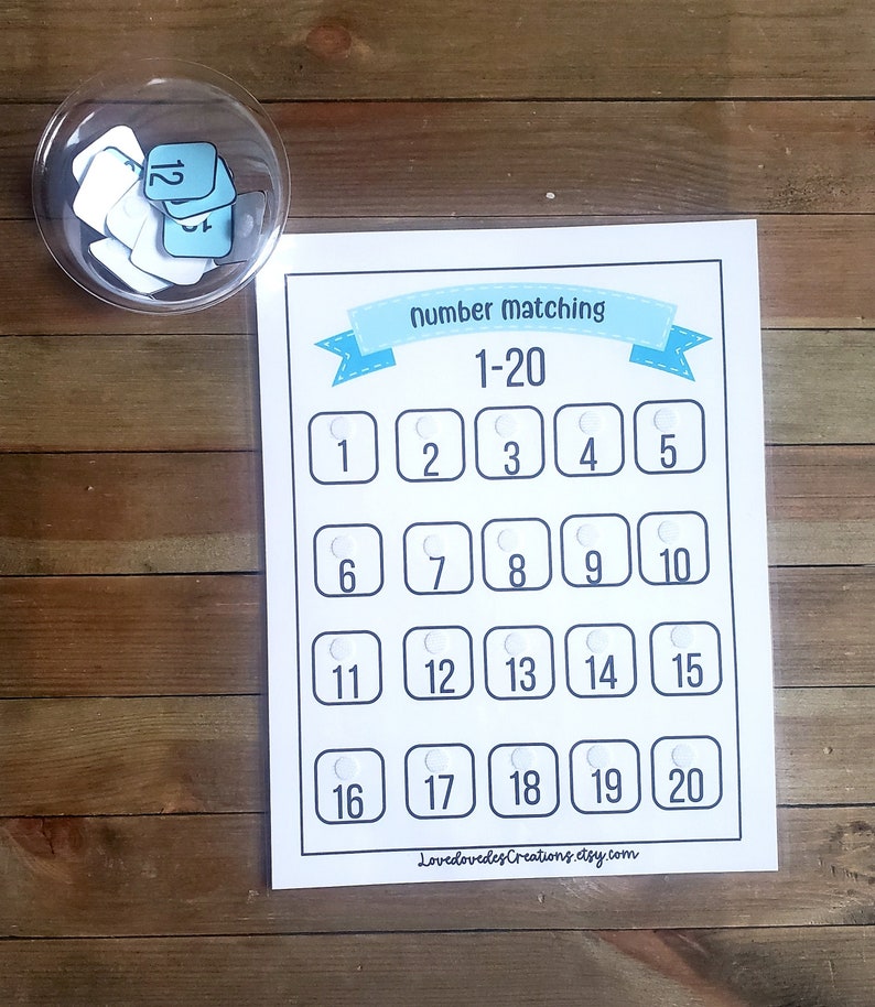 Number Matching Busy Book 1-100, Number Matching Worksheet, Number Matching Printable, Number ...