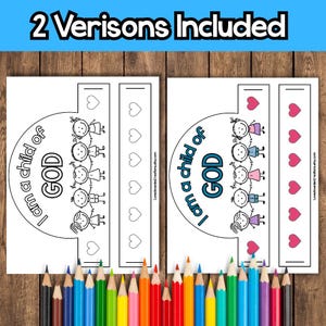 I Am Child of God Paper Hat Craft PDF Bible Coloring Page (digital ...