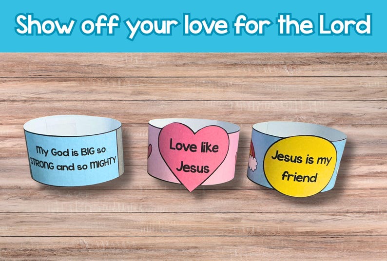 Jesus Printable Paper Bracelets: Sunday School Bible Craft (PDF ...