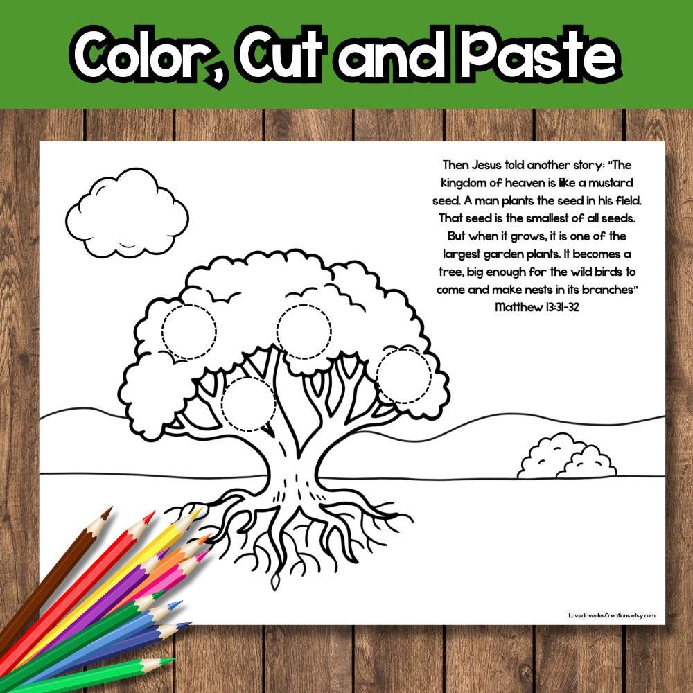 Parable of the Mustard Seed Craft: Sunday School Bible Lesson PDF ...