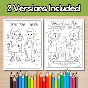 Ausmalbild zur Geschichte von Jakob und Esau, Ausmalbild: Esau verkauft sein Erstgeburtsrecht (PDF-Download) Bild 3