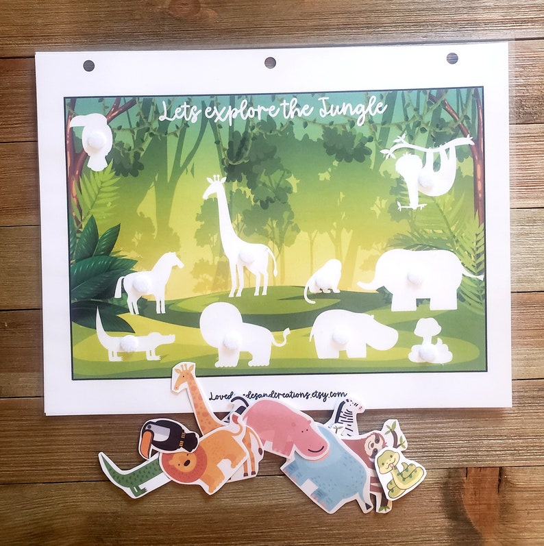 ZOO Animals Busy Book Zoo Animal Matching Activity Zoo Etsy