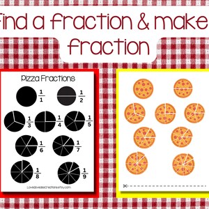 Pizza Fractions Printable, Fractions Worksheets, Fractions Printables ...