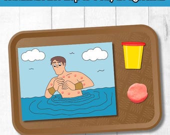 Tapete de plastilina Naamán el Leproso: Actividad con la historia bíblica (archivo PDF para imprimir)