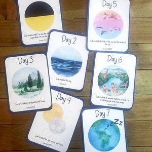 7 Days of Creation Flash Cards, Days of Creation Activity, Days of ...