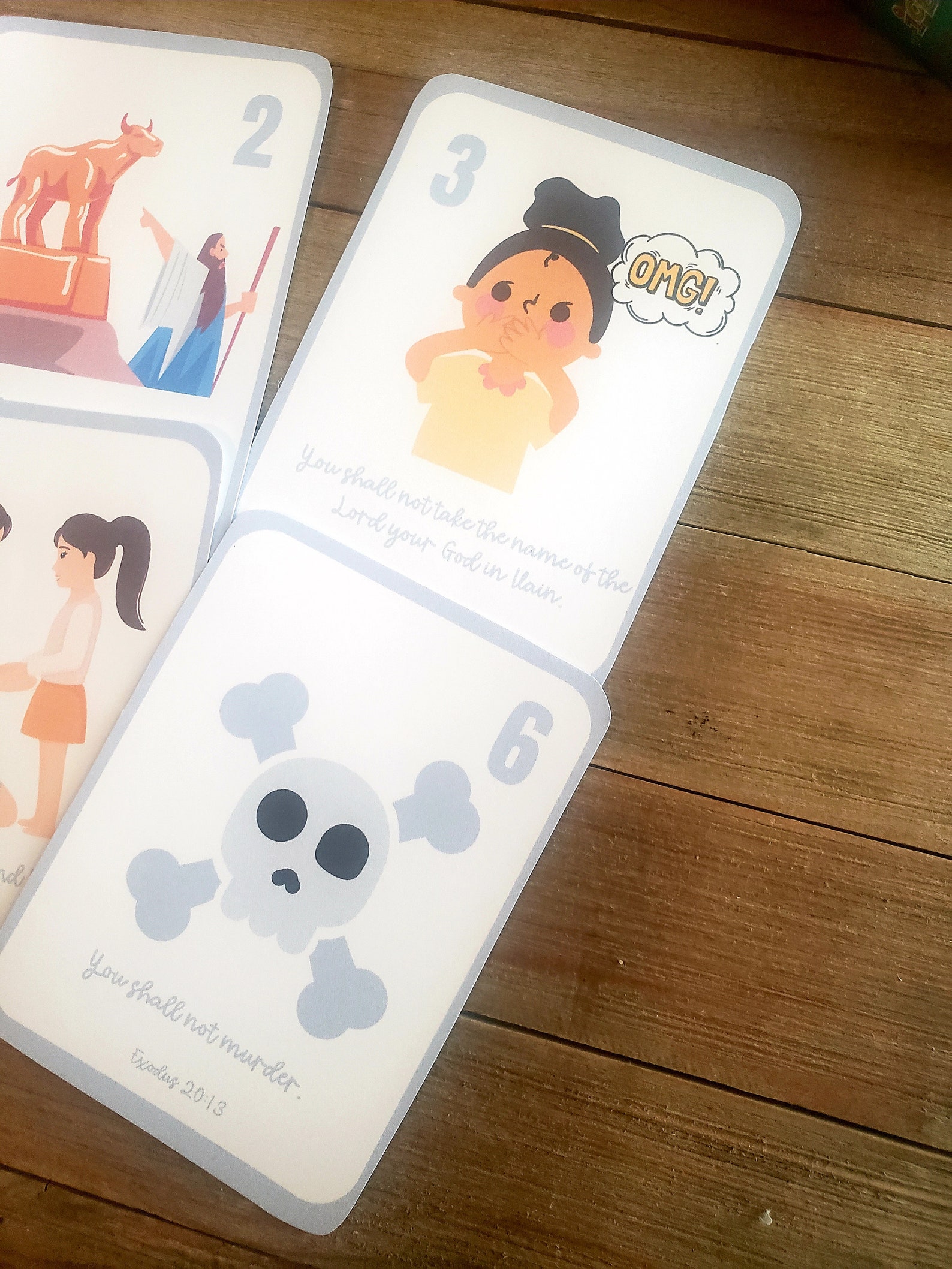 10 Commandments Flashcards Printable Activity, 10 Commandments for Kids